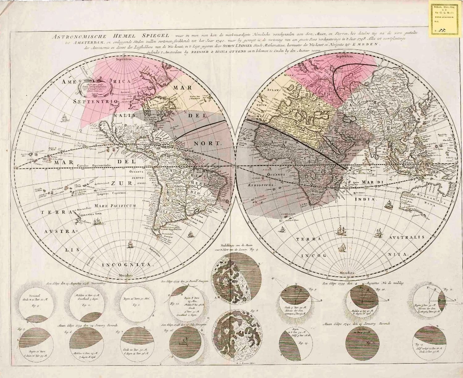 a colorfully illustrated map of an eclipse and its path