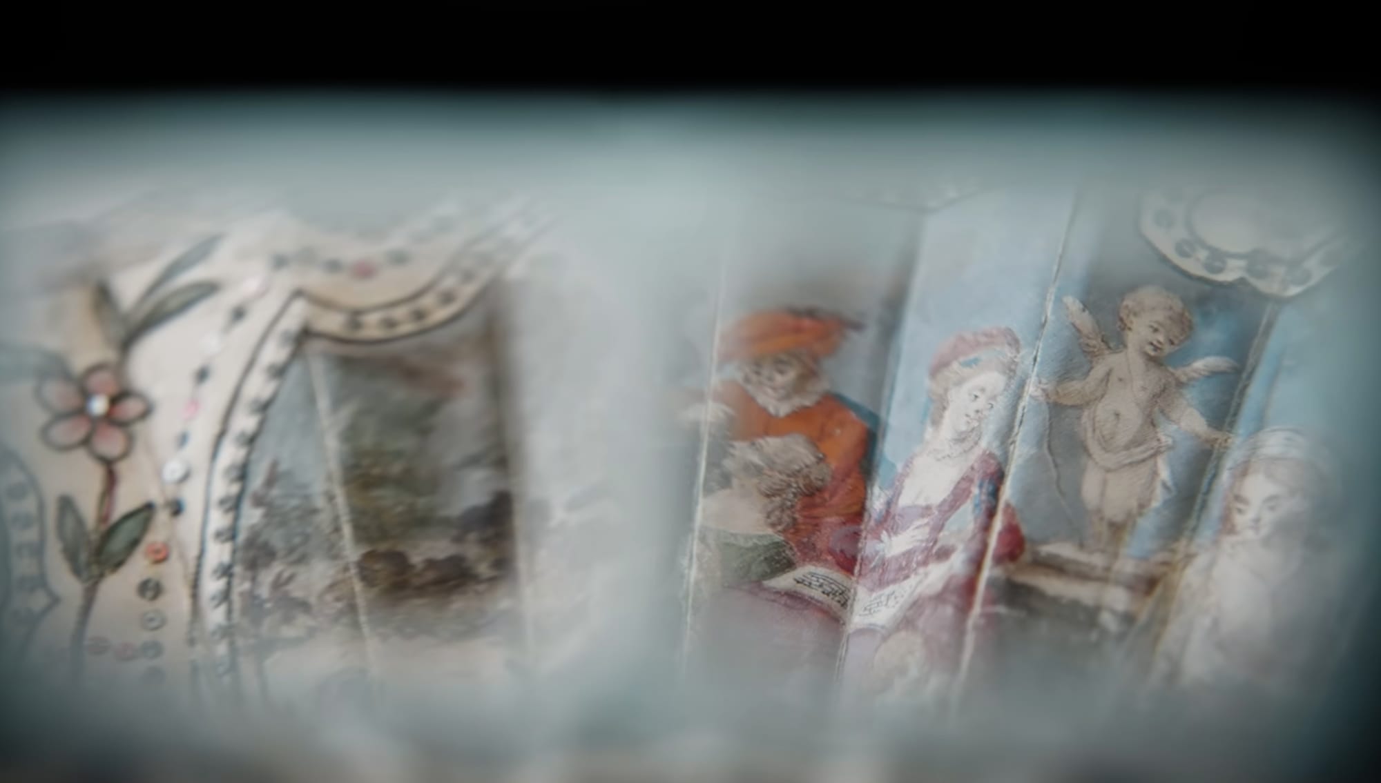 a detail image of an 18th century fan